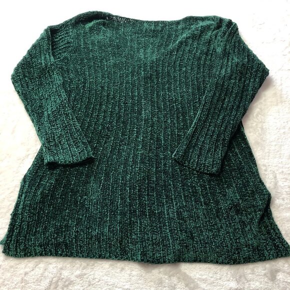 NICOLE Emerald Green Button Down Knitted Cardigan Sweater Size Small - Picture 4 of 10